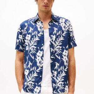 LINEN TROPICAL PRT SS RF SHIR