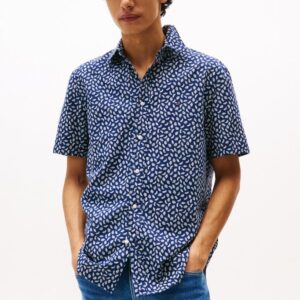 LINEN BLEND AOP SS RF SHIRT
