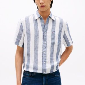 PIGMENT DYE LINEN STP S/S SHI
